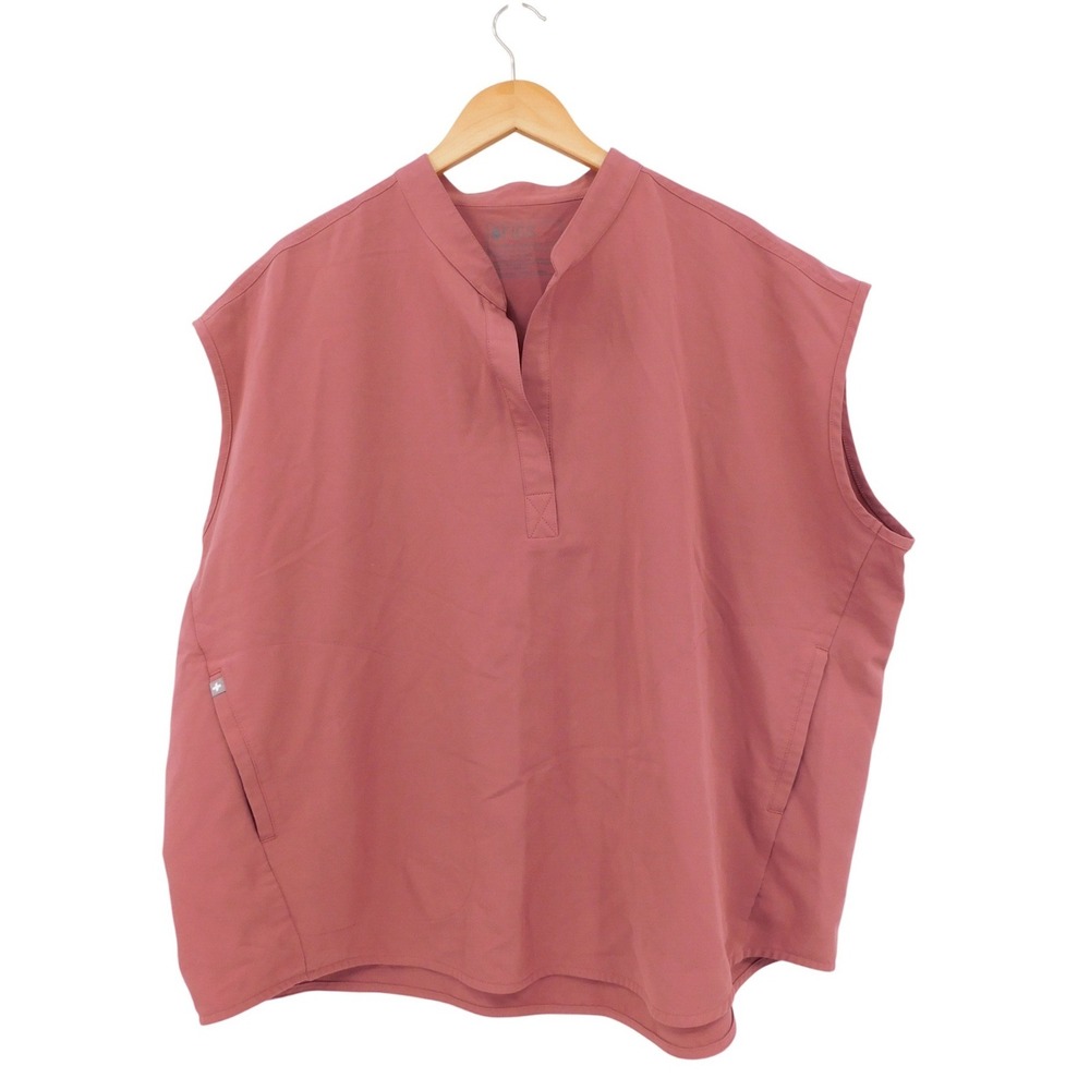 FIGS Rafaela Oversized Scrub Top 3XL Mauve Rose Technical Collection 1SW100001